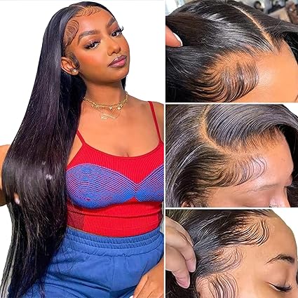 13x4 HD Pre Cut Lace Front Wigs Perruque Femme Naturelle Brésilien 200% Density Brazilian Virgin Human Hair Wig Upgraded Glueless perruques Pre Plucked Bleached Knots for Natural Hairline