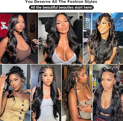 81,3 cm 250 densité corps ondulé Full 13 x 6 HD Lace Front perruques de cheveux humains pré-épilés brésiliens vierges vierges sans colle avec ligne de cheveux naturelle