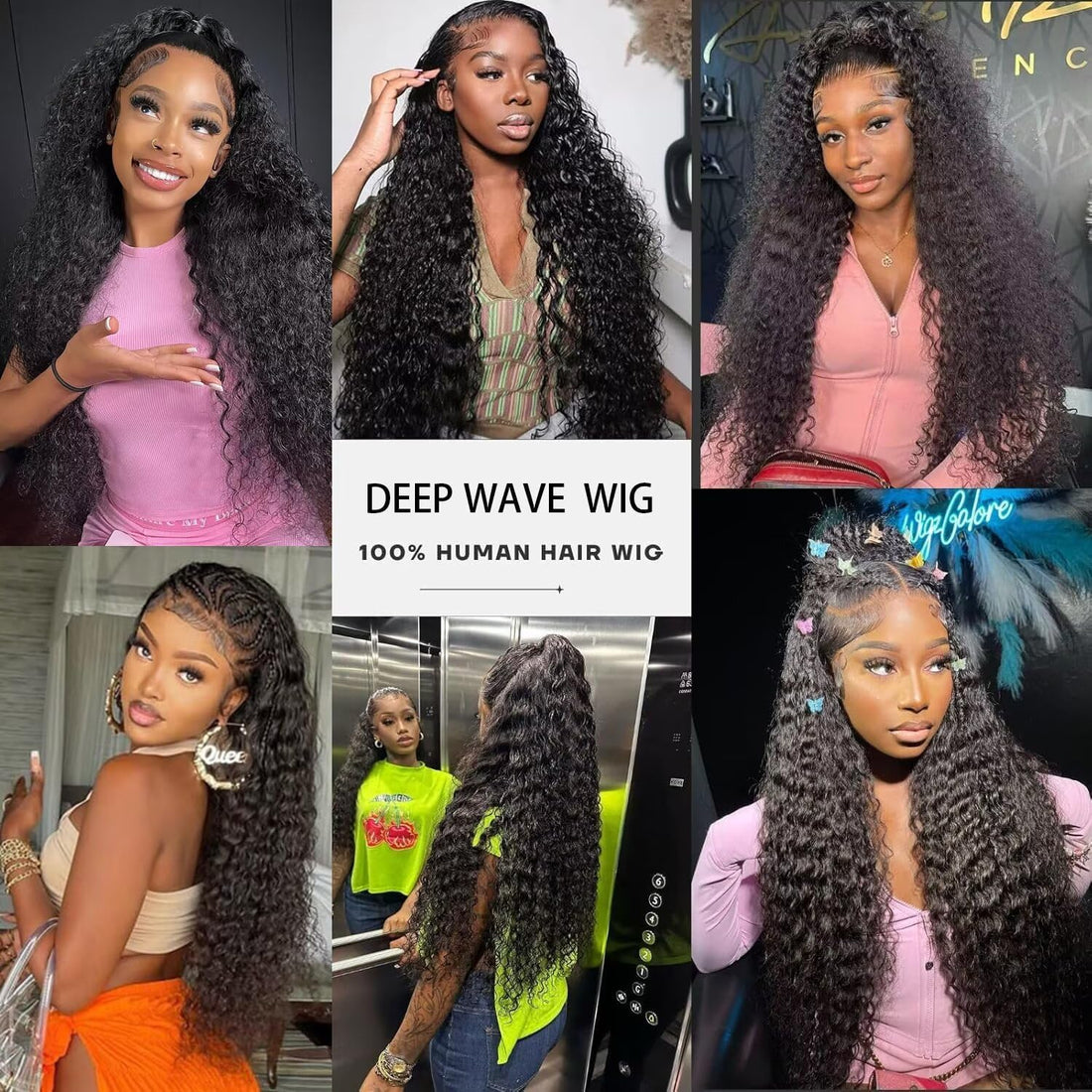 32 Pouces Perruque Femme Naturelle 13x6 Deep Wave Lace Front Wig Cheveux Humains 200% Densité Pré-Épilation Brésilien Vierge Deep Curly Lace Front Wigs Effet Mouillé et Ondulé