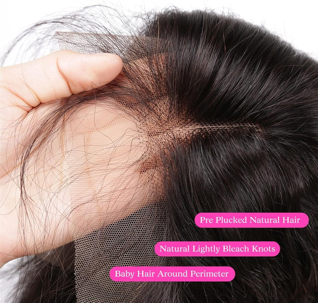 Perruques de cheveux HD Deep Wave 13x4 13x6 Lace Front Perruque de Cheveux Humains Brésiliens Remy Transparent Sans Colle 360 Lace avec Bébé Vague Naturelle Bouclée(13x4 HD Lace Wig,26inches)